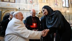Fotogalerie že setkání papeže Františka s umělci v Benátkách