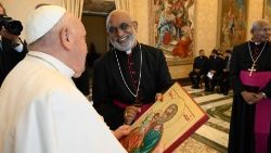 教皇フランシスコとインドのシリア・マラバル典礼カトリック教会関係者との出会い　2024年5月13日　バチカン宮殿