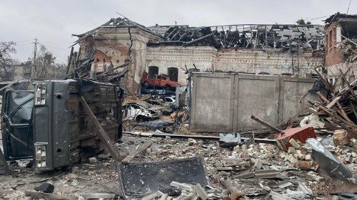 Rubble in Izyum, Ukraine