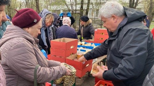 A distribuição de ajuda em Zaporizhzhia