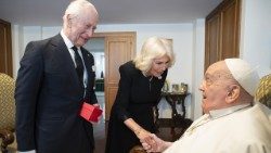Сустрэча Папы з каралеўскай парай Вялікабрытаніі