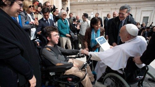 2025.04.28 Giacomo Mattivi alipokutana na Papa Francisko.