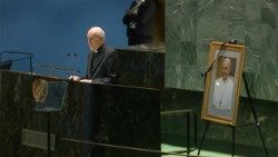 Nadbiskup Gabriele Caccia tijekom komemoracije pape Franje u Ujedinjenim narodima