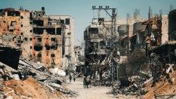 Distrugeri în urma bombaradamentelor din Fâșia Gaza. 