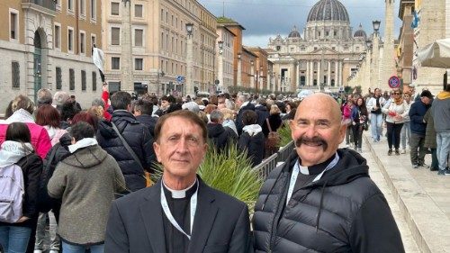 Missionaries of Mercy Fr. Bernard Olszewski and Msgr. Theodore Bertagni in Rome for the Jubilee